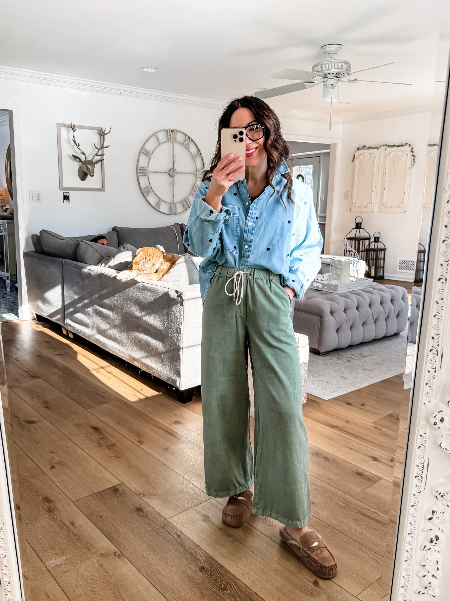 Xs drawstring pants. Medium denim shirt. Shoes size down.

#LTKSaleAlert #LTKOver40 #LTKPetite