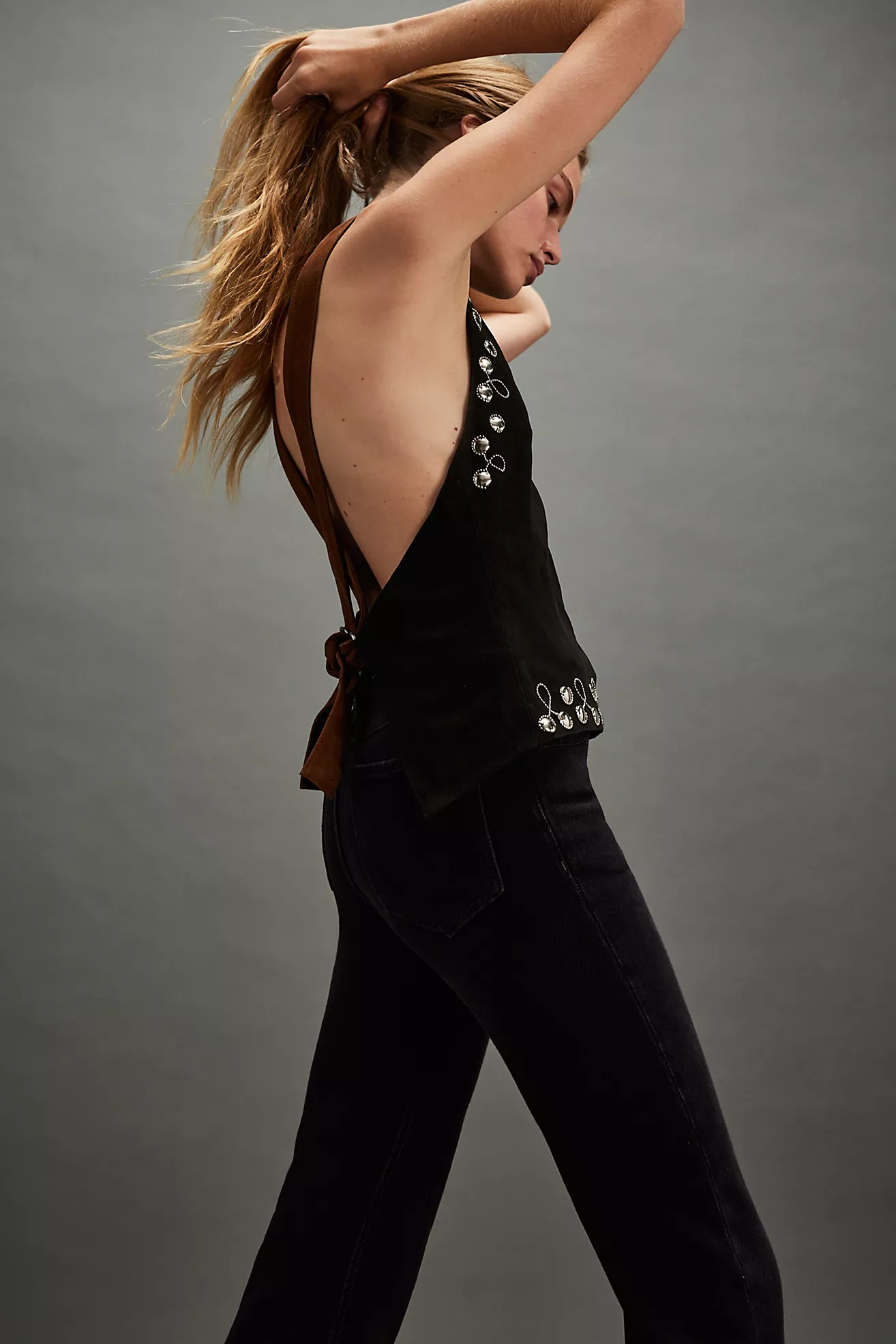 FP x Understated Leather Suede Studded Halter Top | Free People (Global - UK&FR Excluded)