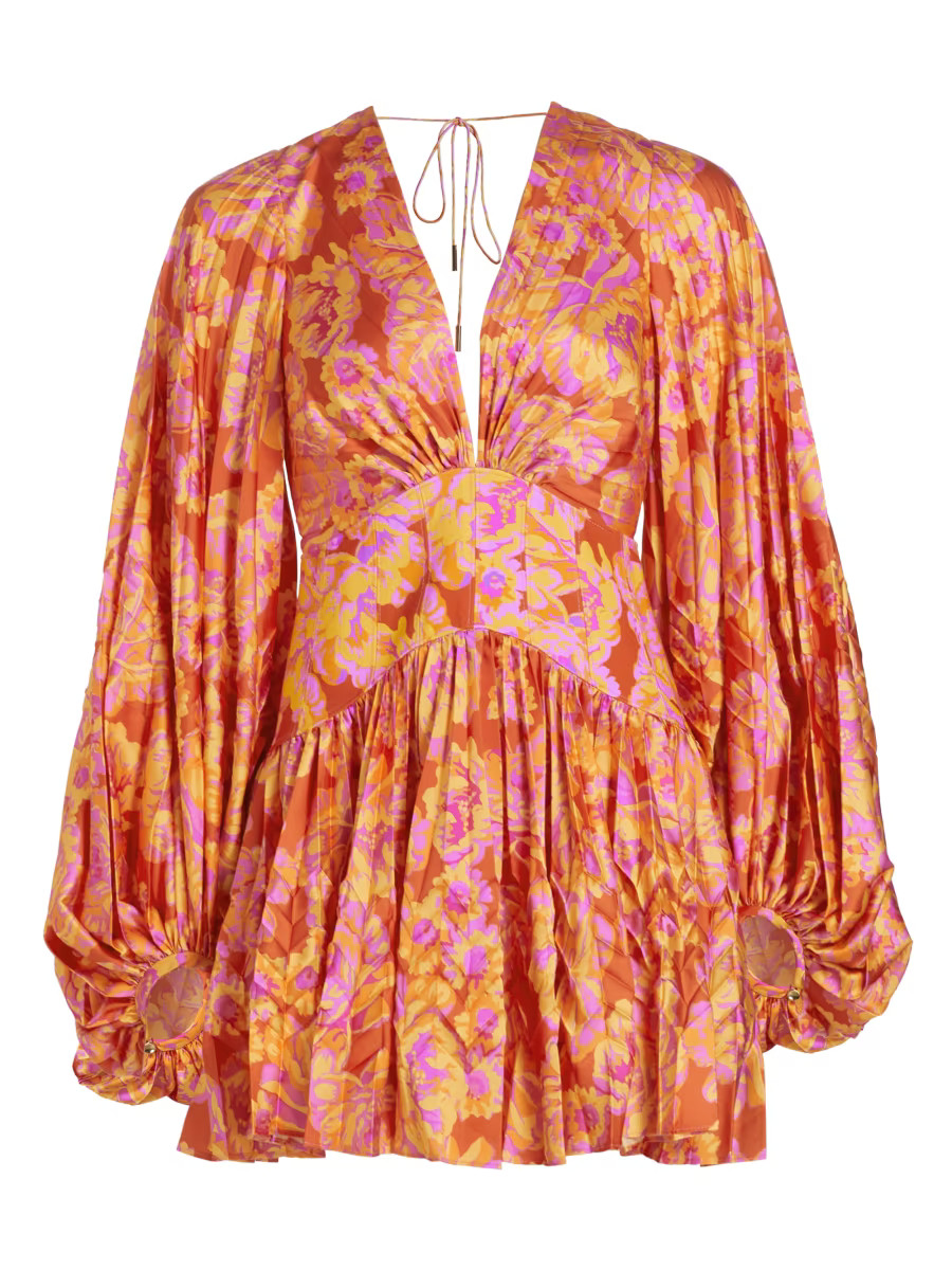 Marion Balloon-Sleeve Minidress | Saks Fifth Avenue