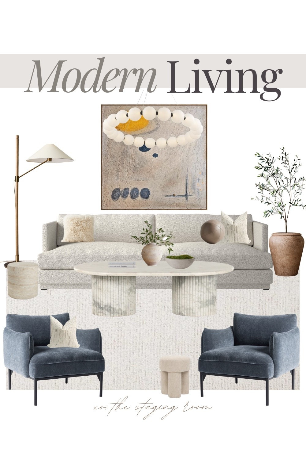 Modern living room with warm neutrals and blue accents 🤍

modern living room, neutral living room, living room ideas, organic modern living room, living room decor, contemporary living room, neutral home decor, modern sofa, coffee table, marble coffee table, blue accent chairs, accent chairs, lounge chairs, area rug, textured rug, floor lamp, statement lighting, wall art, cozy living room, minimalist home, interior design

#LTKHome #LTKSaleAlert