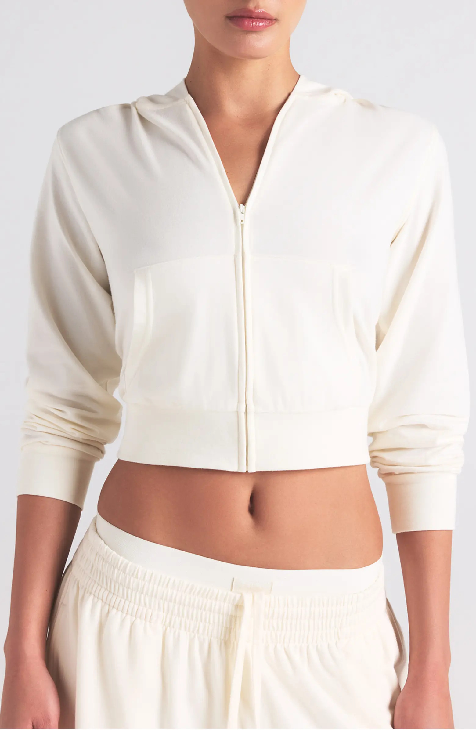 SKIMS Cotton Jersey Zip-Up Hoodie | Nordstrom | Nordstrom