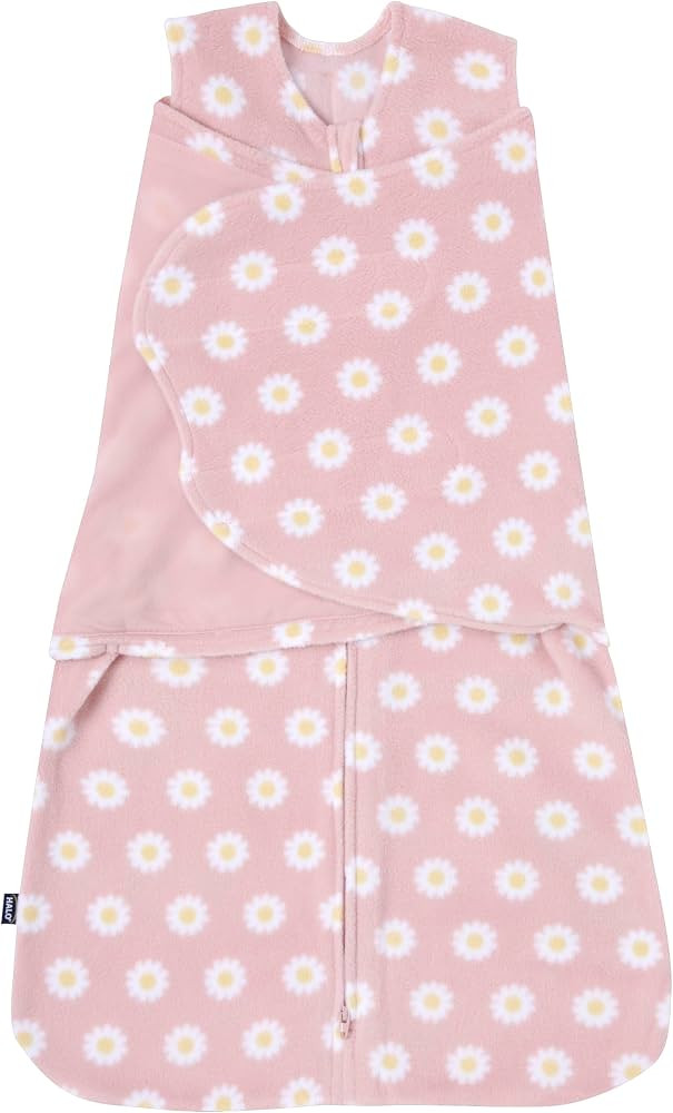 HALO Micro-Fleece Sleepsack Swaddle, 3-Way Adjustable Wearable Blanket, TOG 3.0, Daisy, Newborn, ... | Amazon (US)