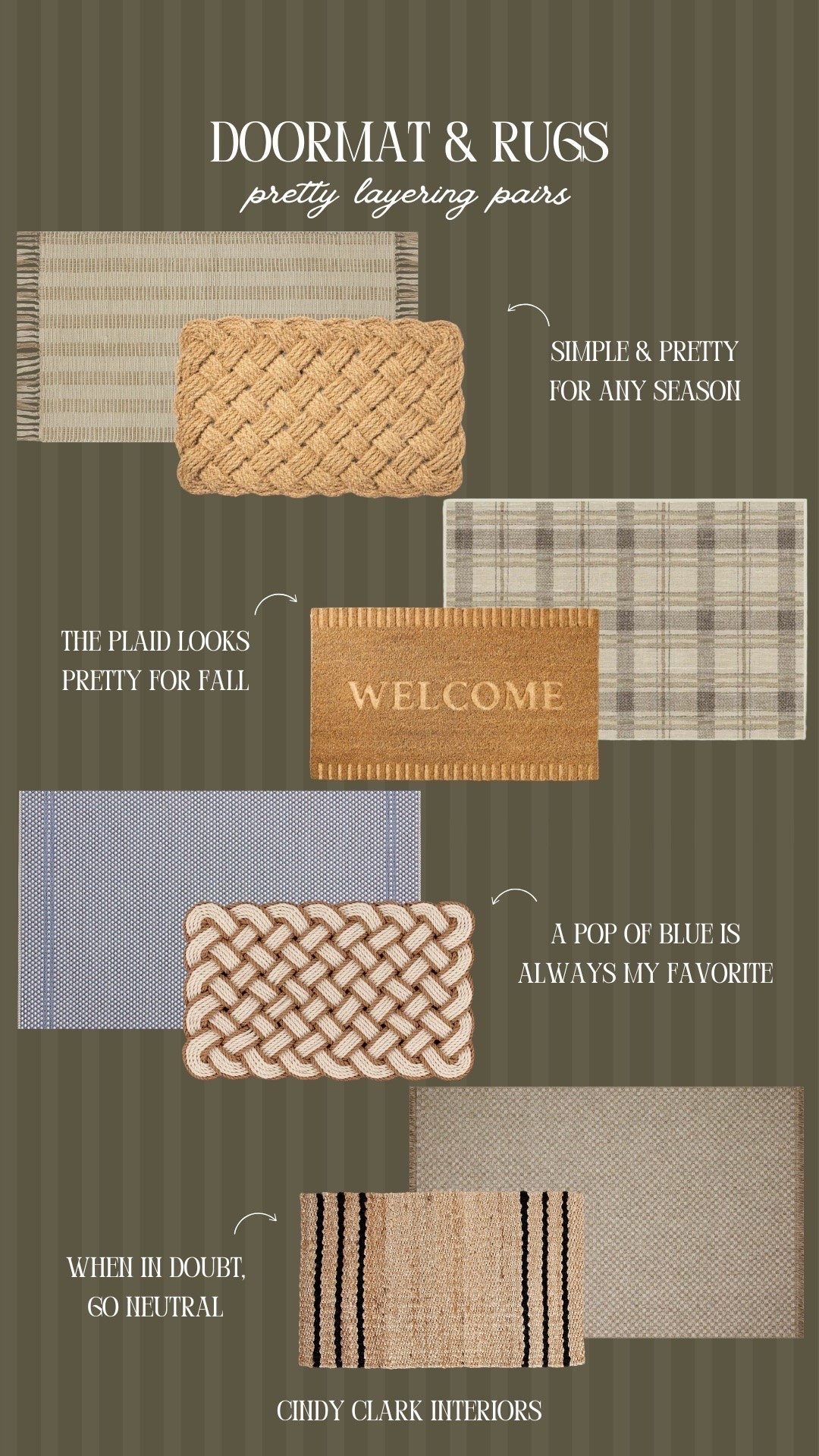 Doormats & rug layering combos 🤍 Perfect for a front door or front porch refresh 🍂

#LTKHome