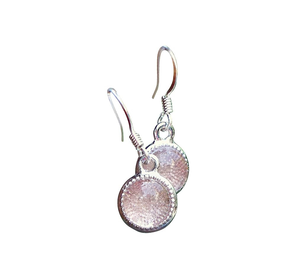 Recycled Antique Pink Depression Glass Color Dot Earrings | Amazon (US)