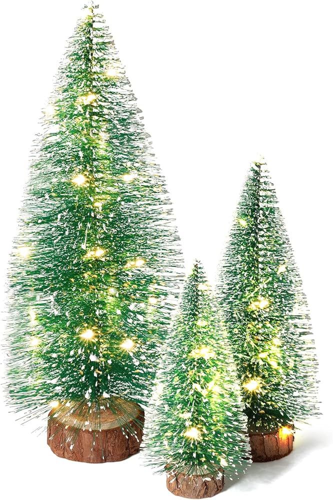 Small Christmas Tree with Lights, Mini Christmas Tree Table Top Decorations, Desktop Miniature Pi... | Amazon (US)