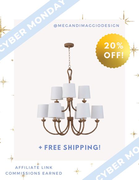 Now save 20% & get free shipping on this coastal 2 tier rope chandelier!! Such a classic and would look great in a dining room, kitchen dining, bedroom or foyer!! Also available in a smaller size too! 🤩

#LTKhome #LTKCyberWeek #LTKsalealert