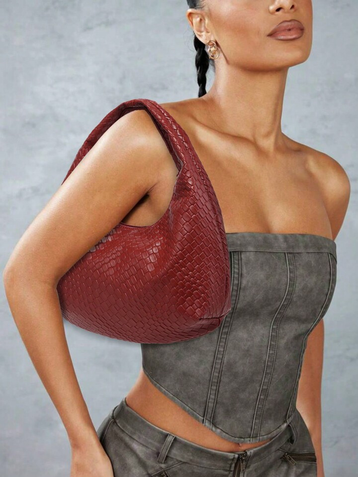 Color: Burgundy | SHEIN