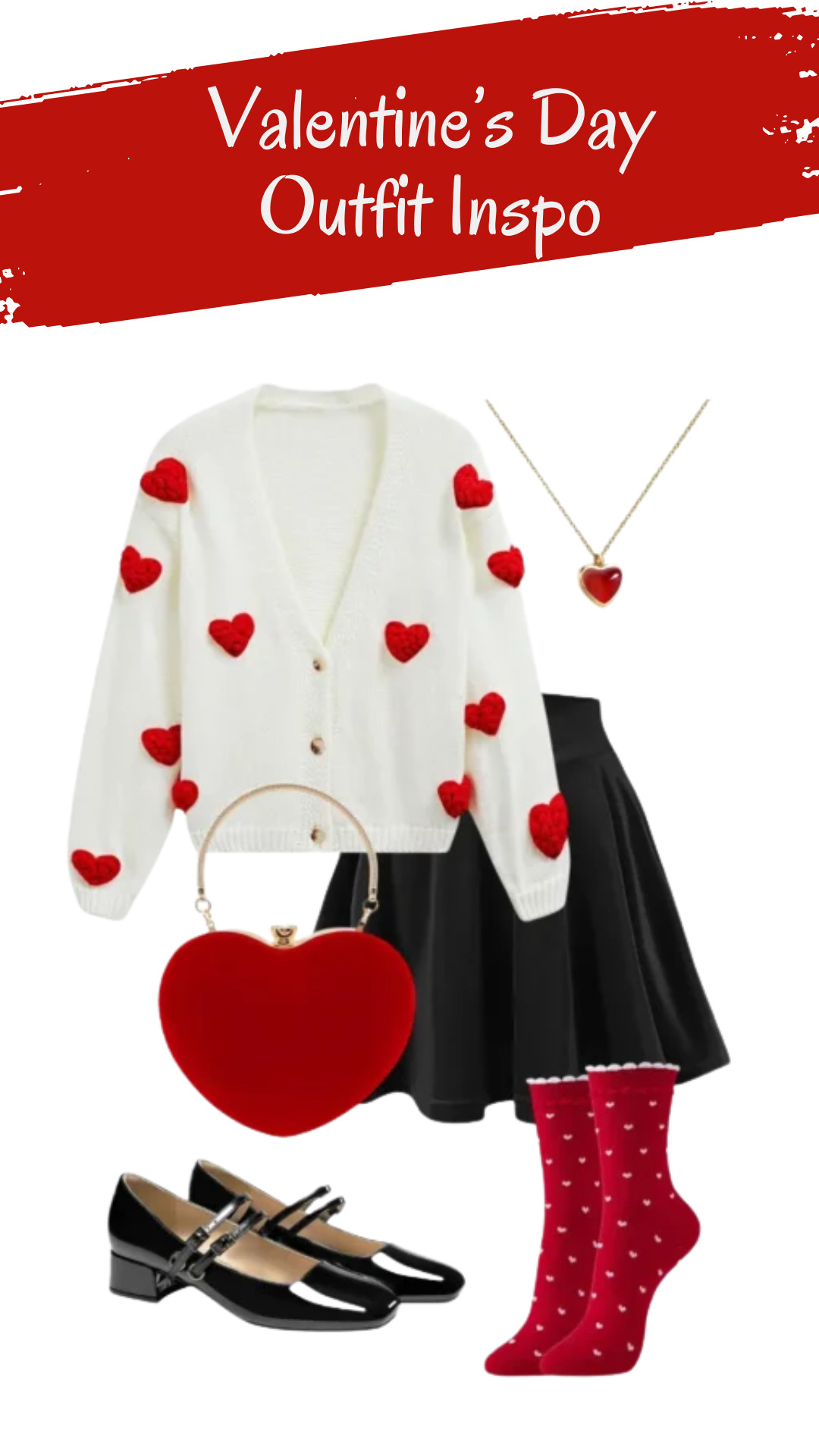 Valentine’s Day outfit inspo ❤️
A playful mix of heart details and classic pieces for a look that feels fun and polished. Easy to wear for daytime plans or a casual date night.

#LTKstyle
#LTKholiday
#ValentinesDay
#OutfitInspo
#RomanticStyle
#HeartDetails
#CuteOutfit 

 #LTKootd #LTKFindsUnder50