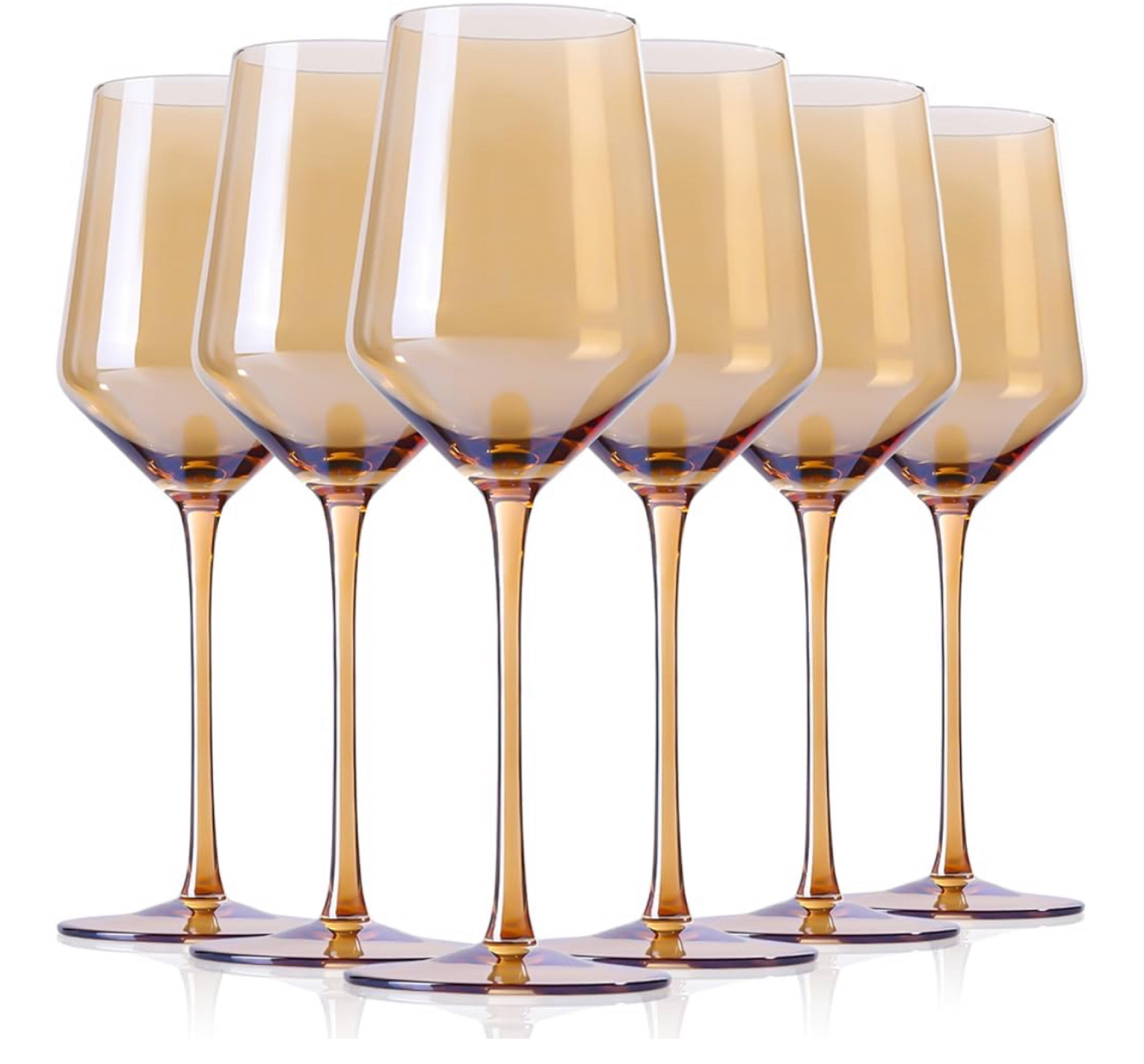 Physkoa Amber Colored Wine Glasses Set 6-16oz Stemmed Amber Wine Glasses With Tall Long Stem and Tulip Bottom,Amber Glassware for Home Deco,Wedding,Birthday

#LTKGiftGuide #LTKSeasonal #LTKHoliday