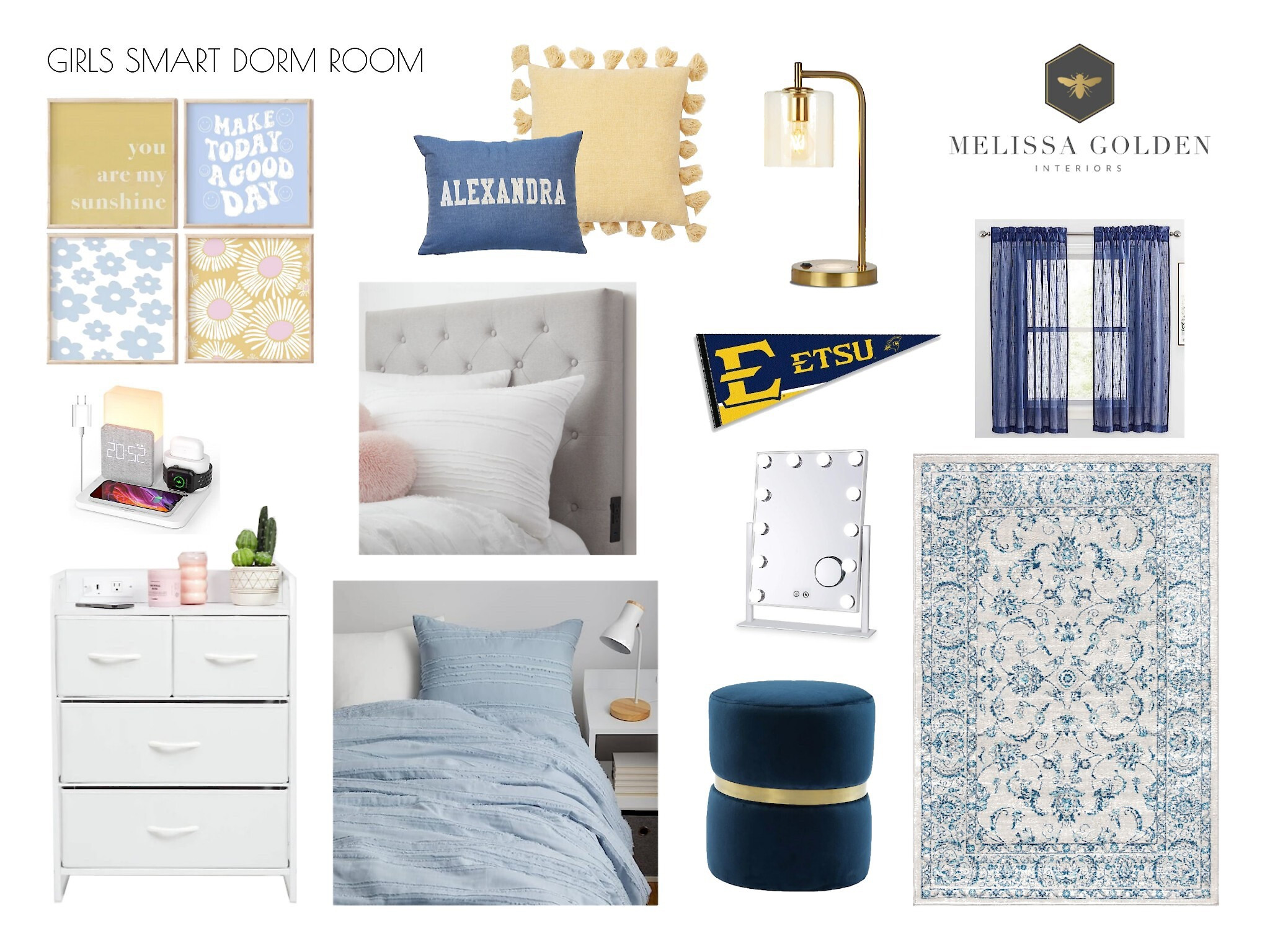 JUST DROPPED! 

For all my ETSU Freshman friends, we got you! Shop early to make sure these don’t go out of stock right before move in day. Note: Head board, lamp and nightstand all have extra plugs, and USB ports making it a “smart room”. Work smarter not harder from day one!

#moodboardmonday #moodboard #design #inspiration #moodboardaesthetic #style #interiordesign #dorm #dormdecor #college #ETSU #gobuccaneers #easttennesseestateuniversity #melissagoldeninteriors

#LTKFind #LTKhome #LTKstyletip