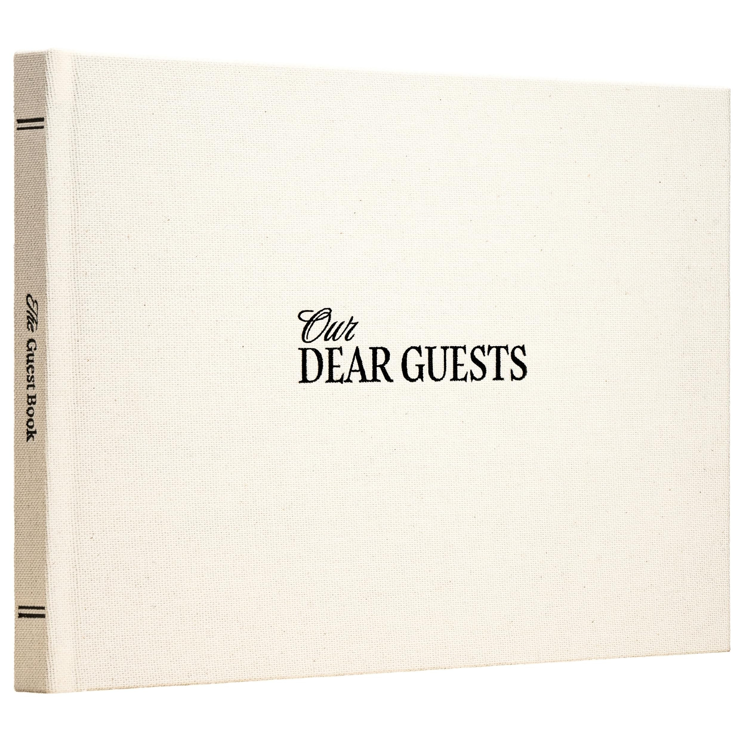 Kunitsa Co. Wedding Guest Book - Blank Sign in Book for Special Occasions, Oat Linen Cover | Amazon (US)