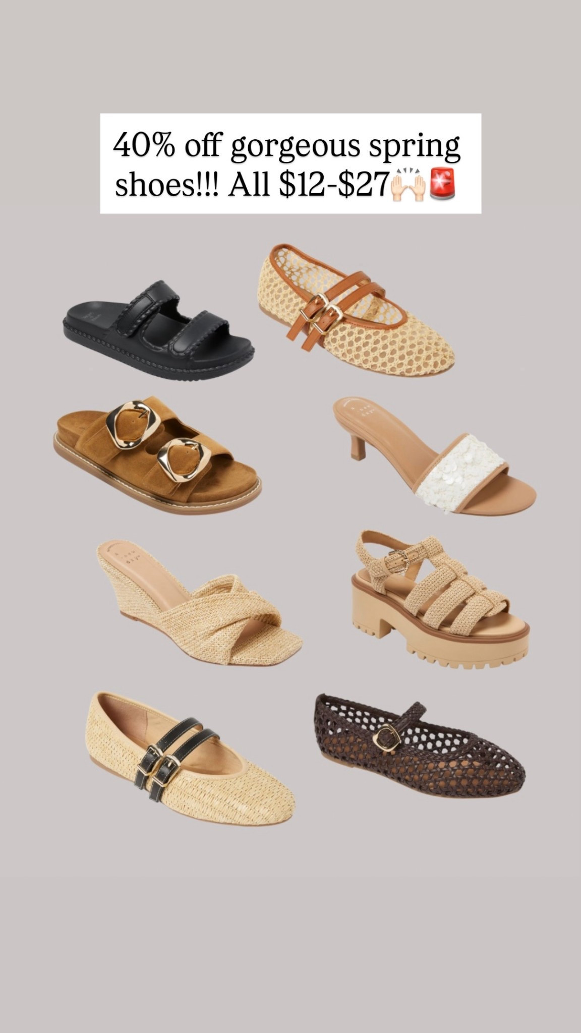 40% off gorgeous spring shoes!!! All $12-$27🙌🏻🚨

#LTKSeasonal #LTKSaleAlert #LTKTravel