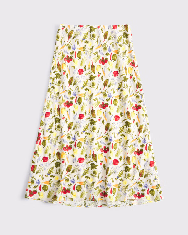 Women's Mid Rise Linen-Blend Maxi Skirt | Women's Bottoms | Abercrombie.com | Abercrombie & Fitch (US)