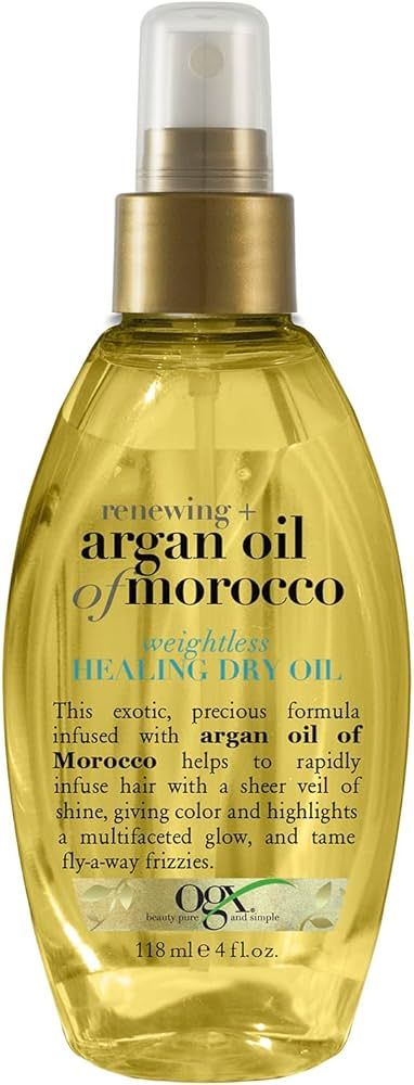 OGX Renewing + Aceite de argán de Marruecos - Aerosol de aceite seco curativo sin peso, ligero p... | Amazon (US)