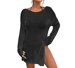 Bsubseach Crochet Swimsuit Coverup for Women Sheer Bathing Suit Cover Ups Kintted Swimwear Bikini... | Amazon (US)