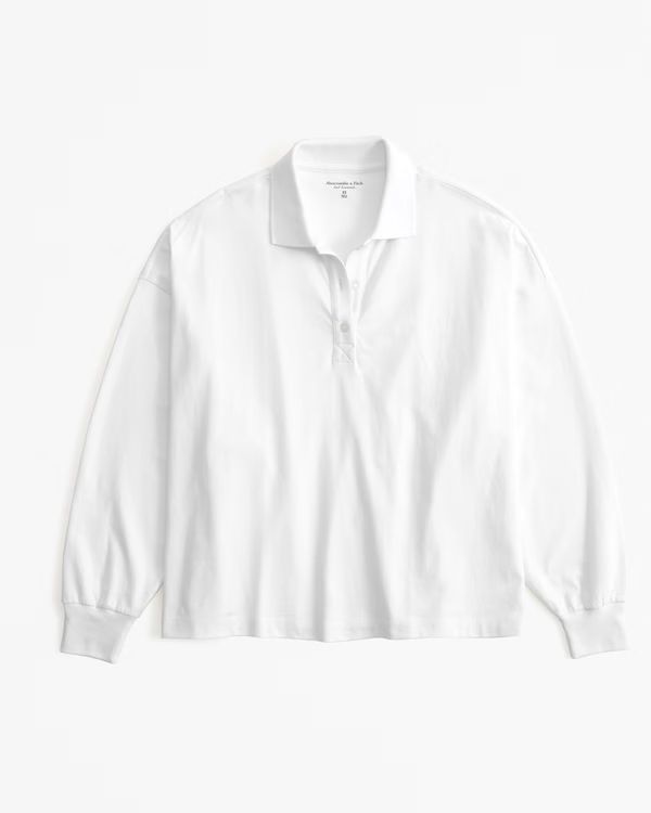 Women's Essential Easy Premium Polished Polo | Women's Tops | Abercrombie.com | Abercrombie & Fitch (US)