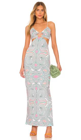 Colima Midi Dress in Pastel Geo | Revolve Clothing (Global)