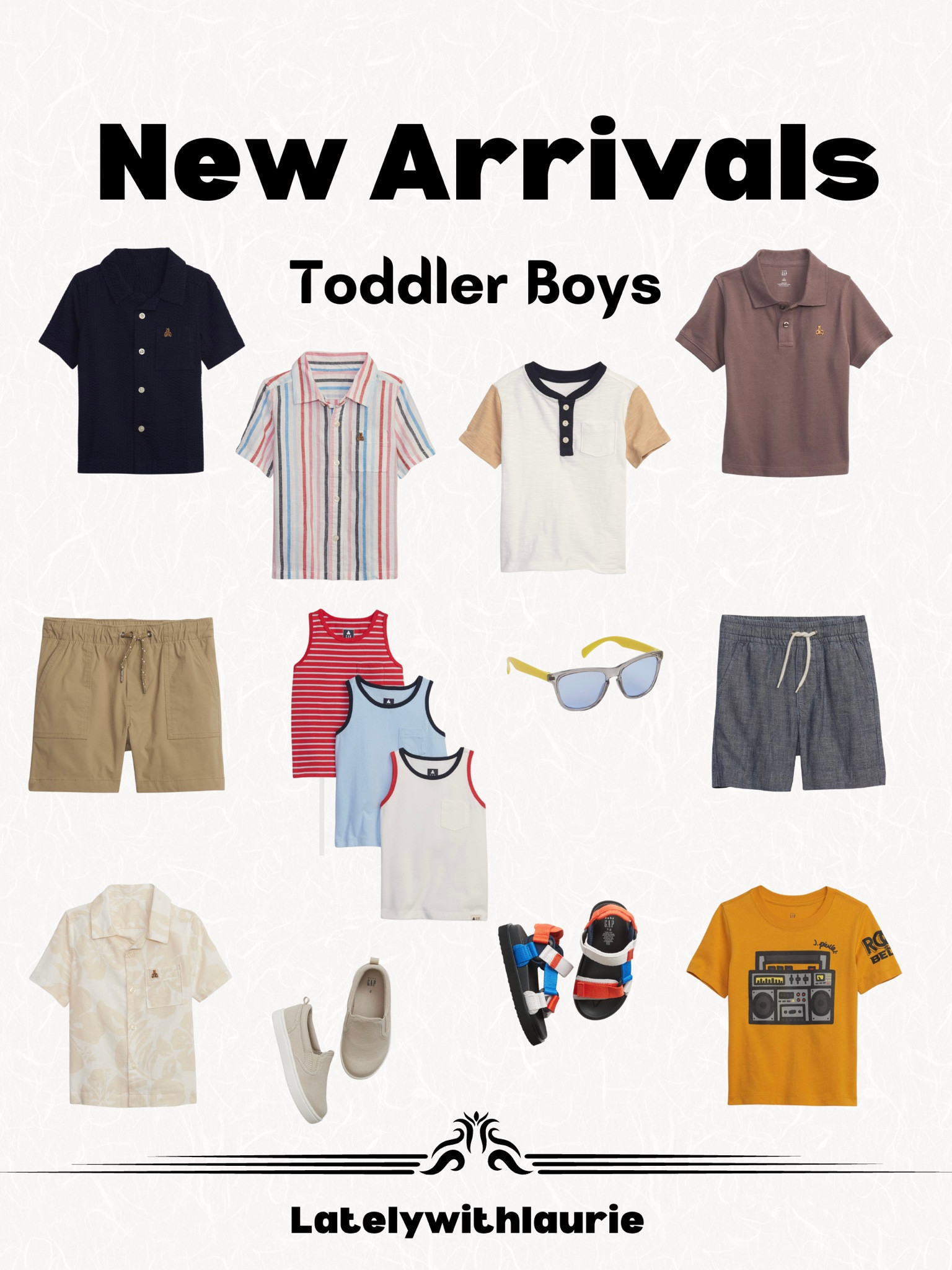 New arrivals for your toddler boys. 40% off in cart. Polos, button ups, henley shirts, graphic tees, sandals, shorts, sunglasses, muscle tees. Summer outfit for toddler boys, boy outfit 

#LTKkids #LTKbaby #LTKfamily