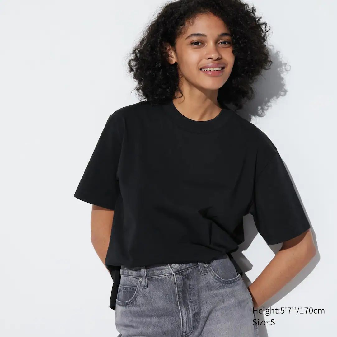 AIRism Cotton Crew Neck Short Sleeved T-Shirt | UNIQLO (UK)