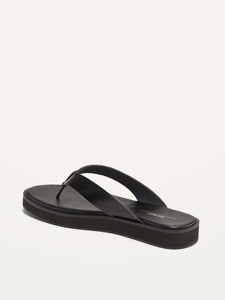 Faux-Leather Flip-Flop Sandals for Women | Old Navy (US)
