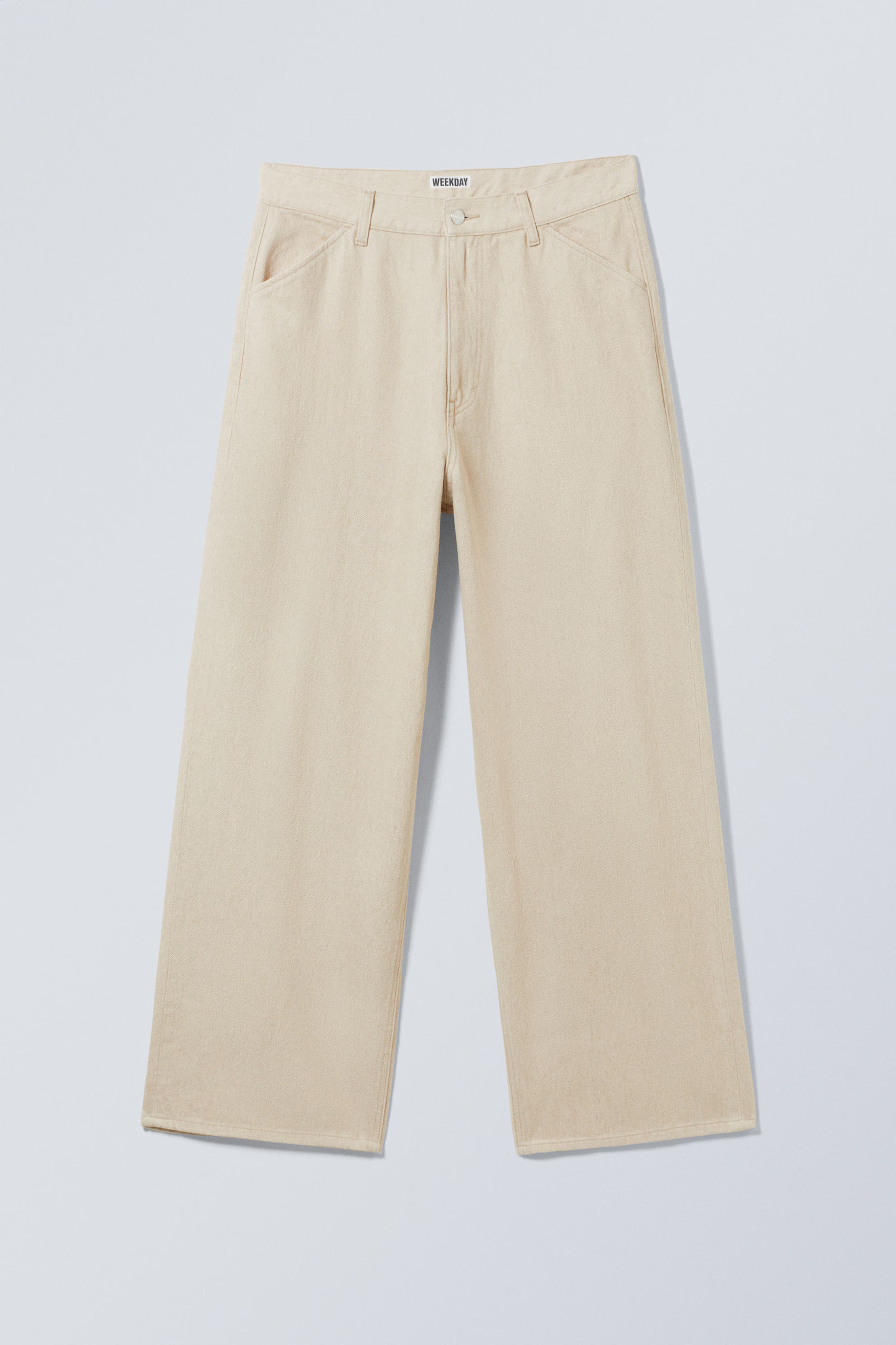 Astro - Locker sitzende, weite Leinen-Mix-Hose | Weekday