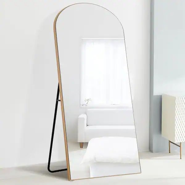 Modern Arched Mirror Full-Length Floor Mirror with Stand - On Sale - Overstock - 34380485 | Bed Bath & Beyond