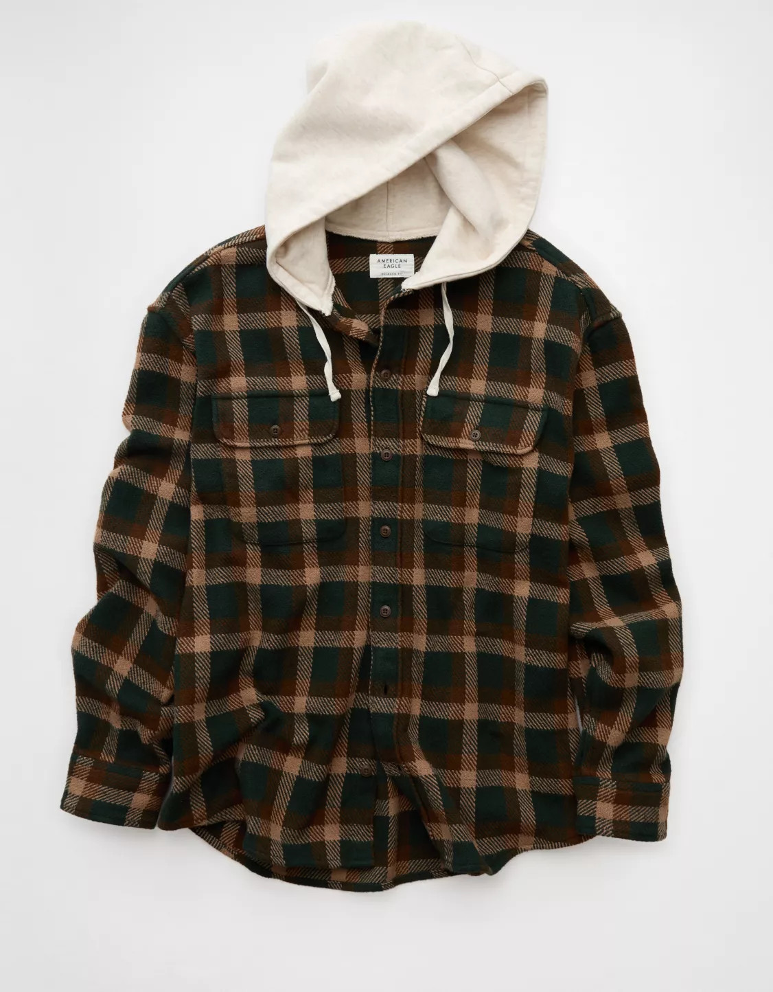 AE Hooded Flannel Shirt | American Eagle Outfitters (US & CA)