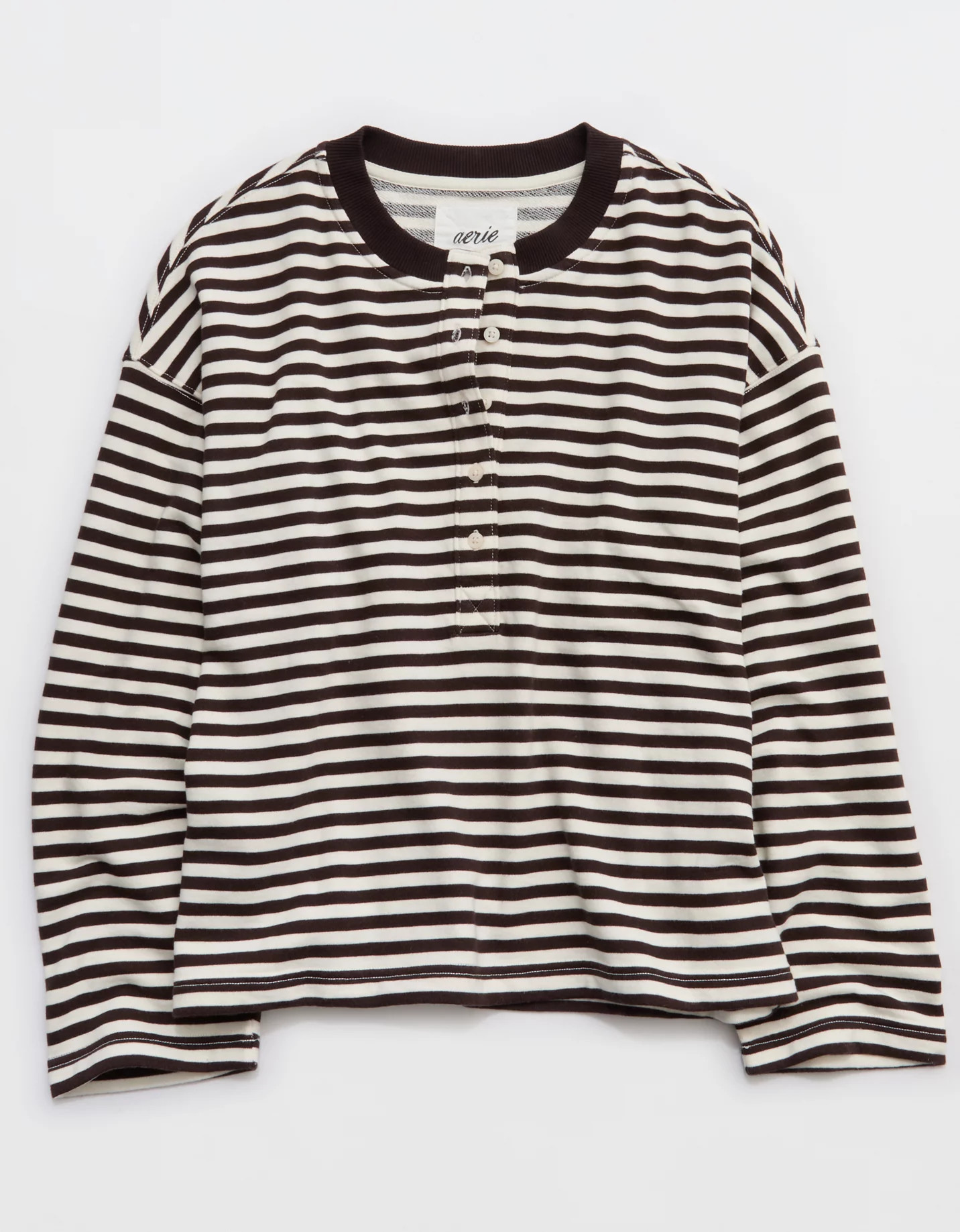 Matching Set Aerie Alumni Henley Sweatshirt | American Eagle Outfitters (US & CA)