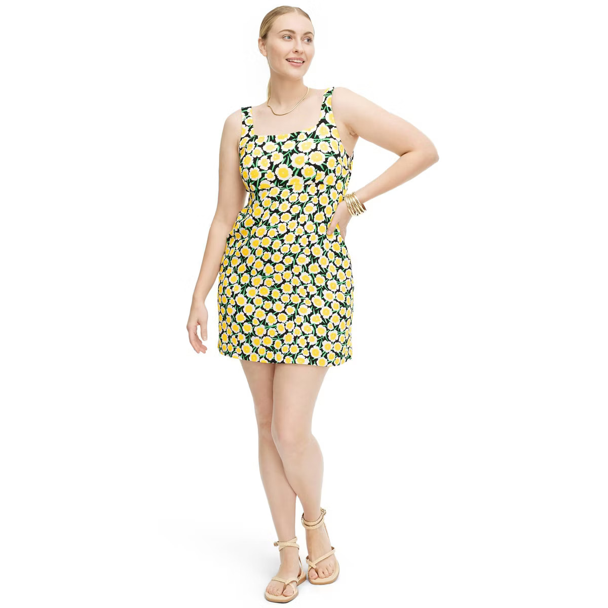 Women's 90's Shift Yellow Poppy Mini Dress - DVF for Target | Target