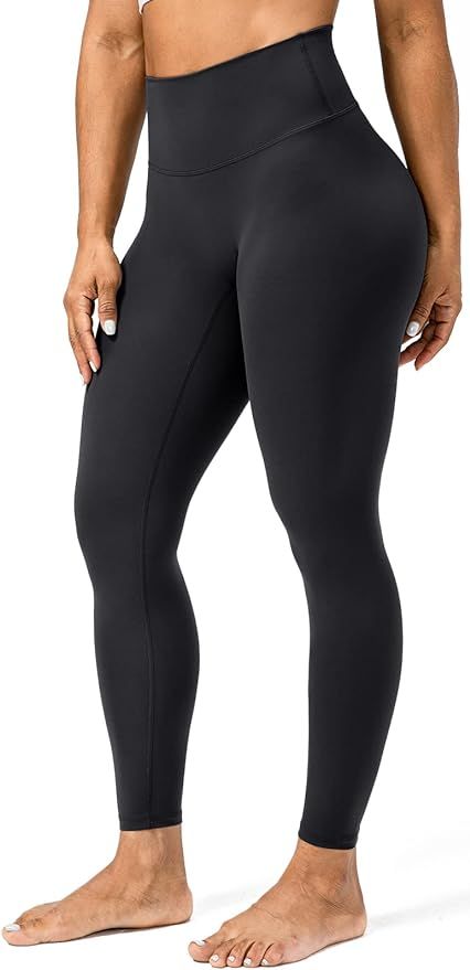 Lavento Women's All Day Soft Yoga Leggings No Front Seam - High Waisted Brushed 7/8 Length Workou... | Amazon (US)