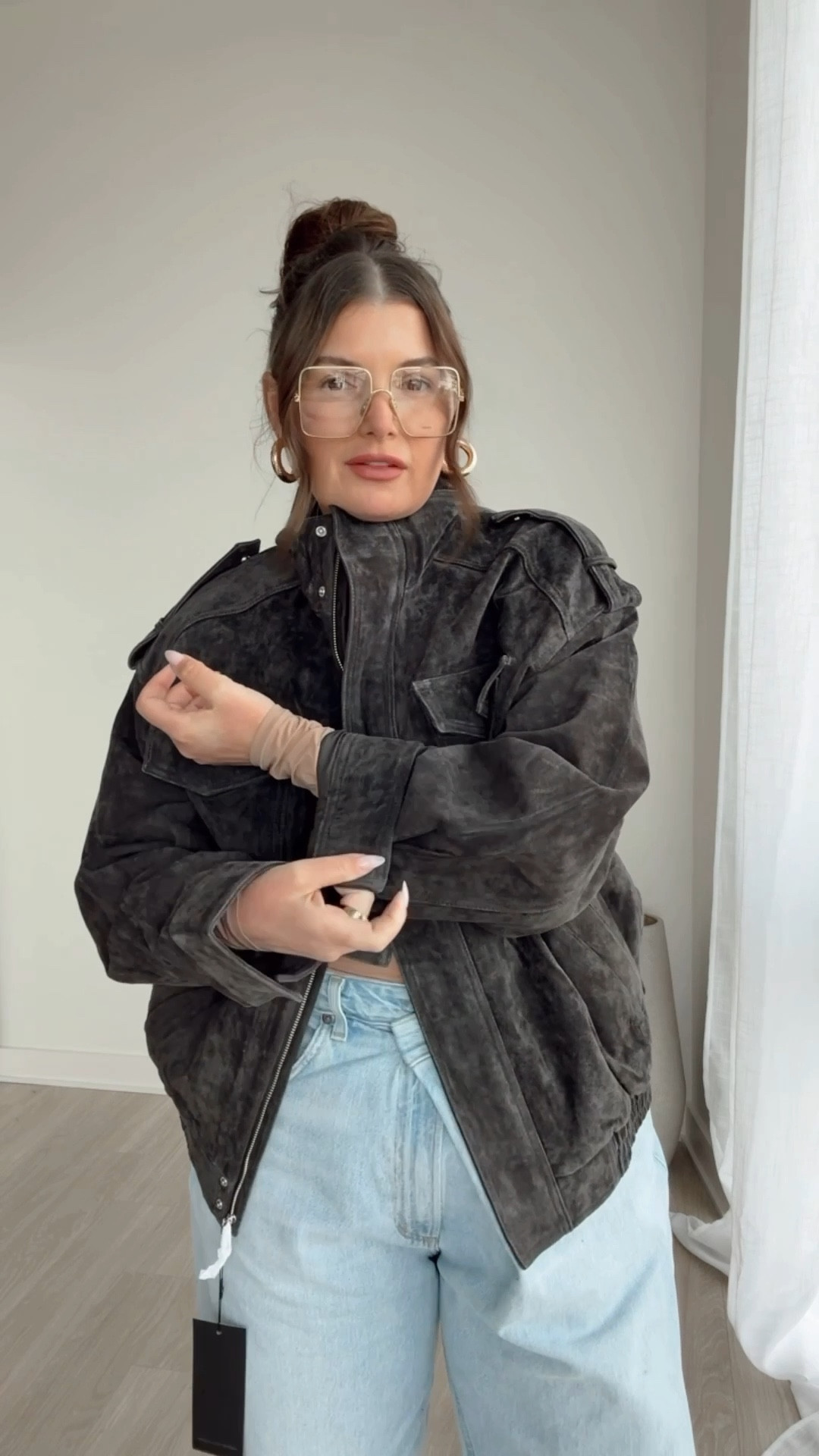 Suede Zara moto jacket runs tts



#LTKootd