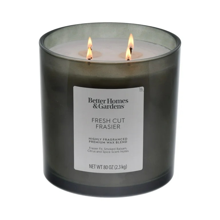 Better Homes & Gardens Fresh Cut Frasier Scented 4-Wick 80oz (2.26 kg) Large Oversized Jar Candle | Walmart (US)