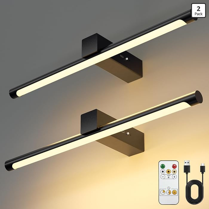 VOLISUN 15.7'' Picture Lights for Wall, 4000mAh Rechargable Picture Light Battery Operated, 3 Col... | Amazon (US)