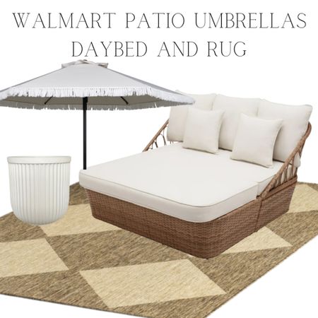 @walmart patio season! In love with this daybed. I have this rug and umbrella. #walmarthome #walmartpartner

#LTKSeasonal #LTKHome #LTKSaleAlert