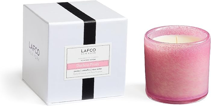LAFCO New York Classic Candle, Duchess Peony - 6.5 oz - 50-Hour Burn Time - Reusable, Hand Blown ... | Amazon (US)