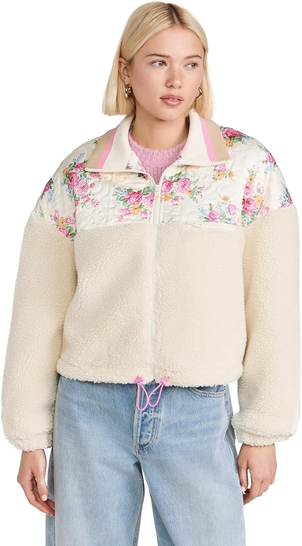 For Love & Lemons Women's Saide Floral Fleece Jacket | Amazon (US)
