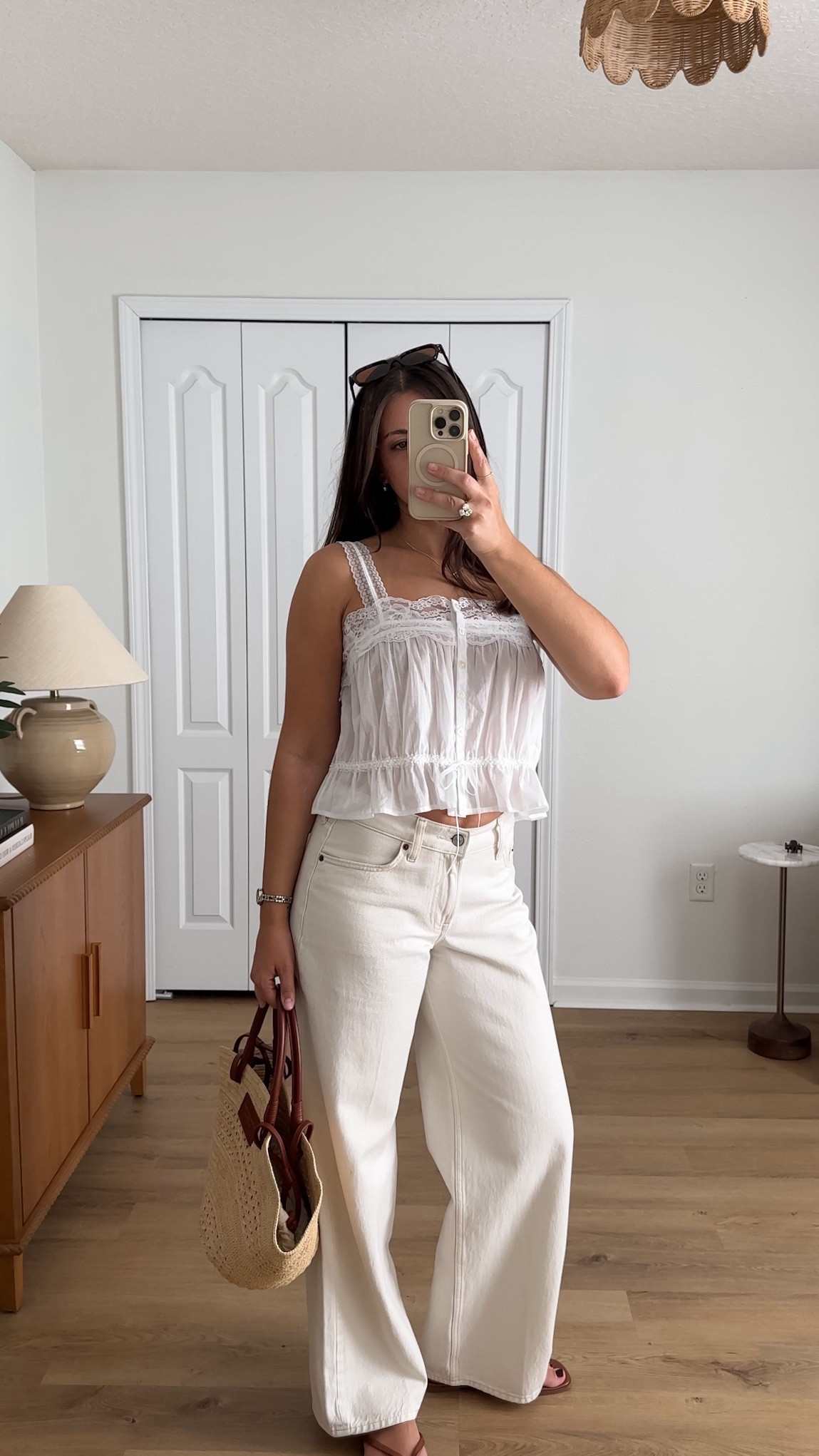 Monday ootd for errands and fam dinner! Wearing 25R jeans and xs top (top is a little sheer - wearing a tan bralette under!)

#LTKSeasonal #LTKootd