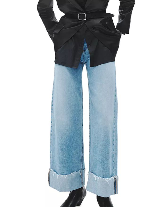 rag & bone Sofie High Rise Wide Leg Cuffed Jeans in Mari Women - Bloomingdale's | Bloomingdale's (US)