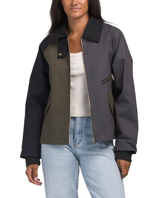 Brushed Cotton Color Block Coat | TJ Maxx