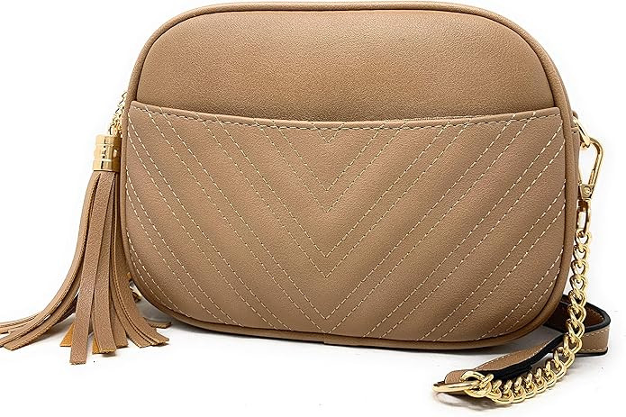 Lola Mae Quilted Crossbody Bag, Trendy Design Shoulder Purse | Amazon (US)