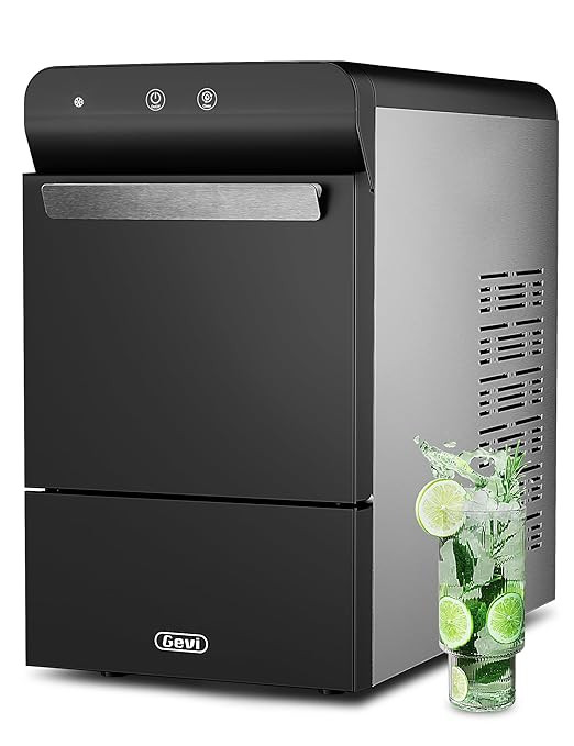 Gevi Nugget Ice Maker | Self-Cleaning Pellet Ice Machine | Open and Pour Water Refill | Stainless... | Amazon (US)