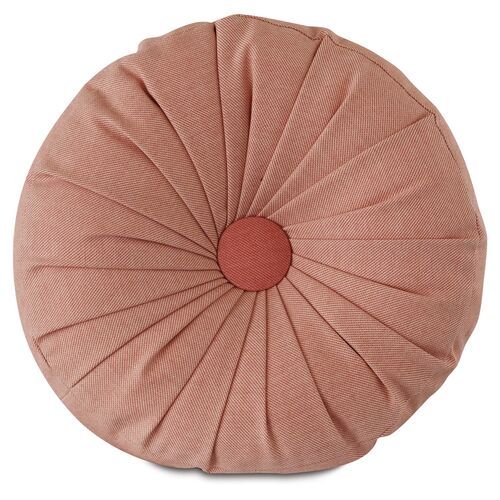 Libby Outdoor Tambourine Pillow, Melon | One Kings Lane