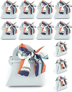 NOWDER 12 Pack Leather Wedding Candy Gift Bags with Handle Reusable Party Favor Boxes for Baby Sh... | Amazon (US)