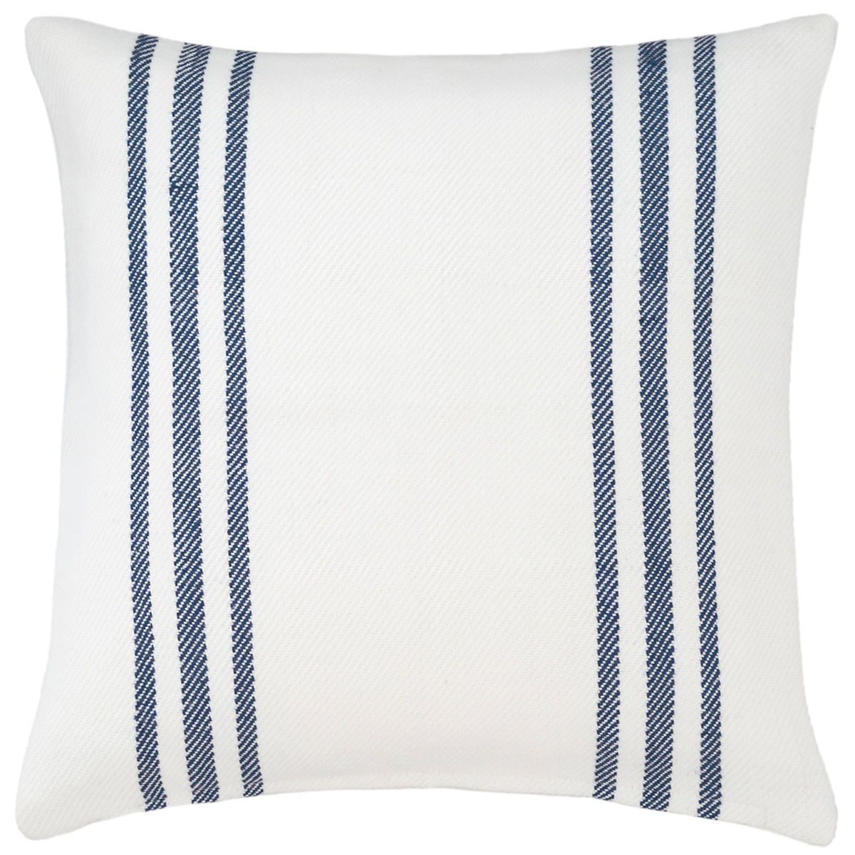 Cape Stripe White/Navy Indoor/Outdoor Pillow | Fresh American | Annie Selke