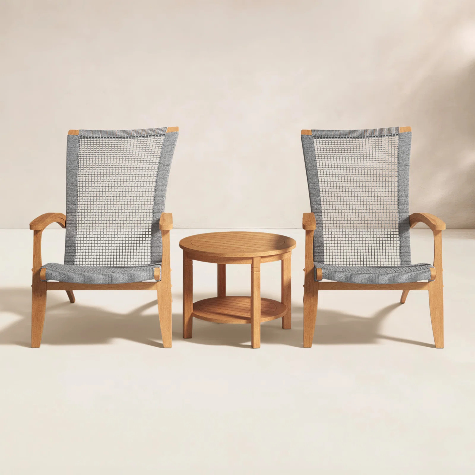 Watkins 2 - Person Teak Adirondack Outdoor Seating Group | Wayfair North America