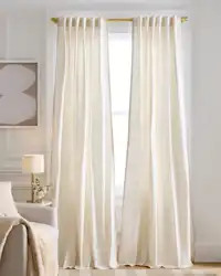 Piped Edge Cotton Curtain - Single Panel | Quince