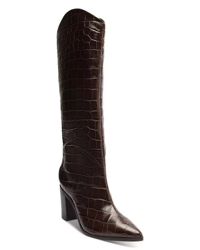 Women's Maryana Embossed Block Heel Tall Boots | Bloomingdale's (US)