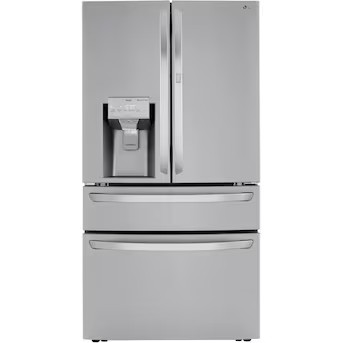 LG Counter-Depth Craft Ice 22.5-cu ft 4 -Door Smart Compatible French Door Refrigerator with Dual... | Lowe's