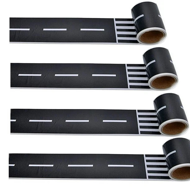 Race Car Track Road Tape Kids Toy Train Tape Sticker Roll for Cars Track and Train Sets, Stick to... | Walmart (US)