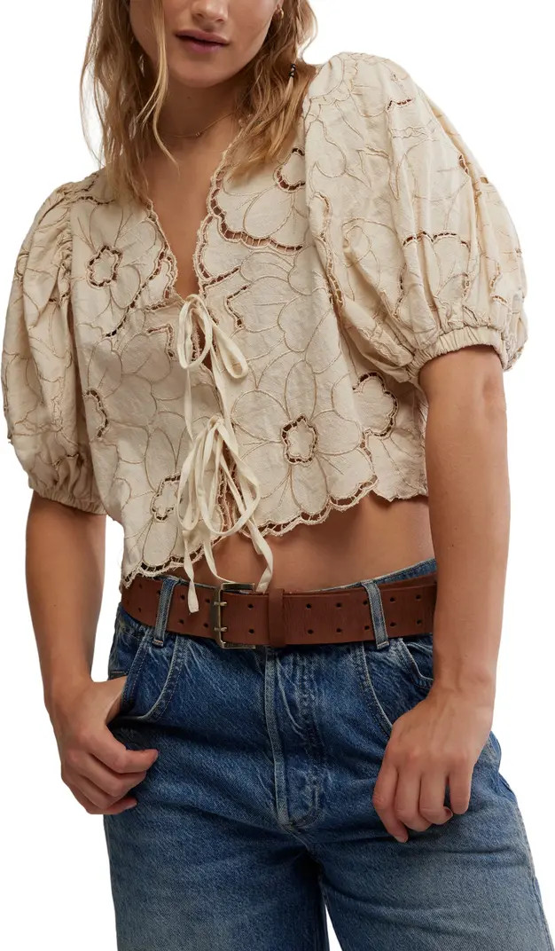 June Embroidered Crop Top | Nordstrom